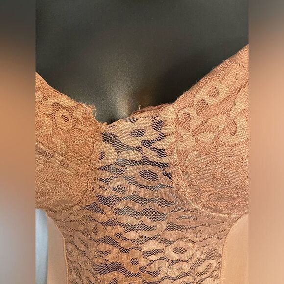 Bozzolo brown lace mesh bodysuit - Picture 5 of 7